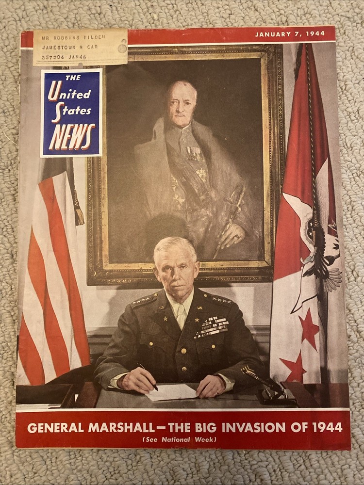 The United States News -General Marshall- January 7, 1944- Magazine