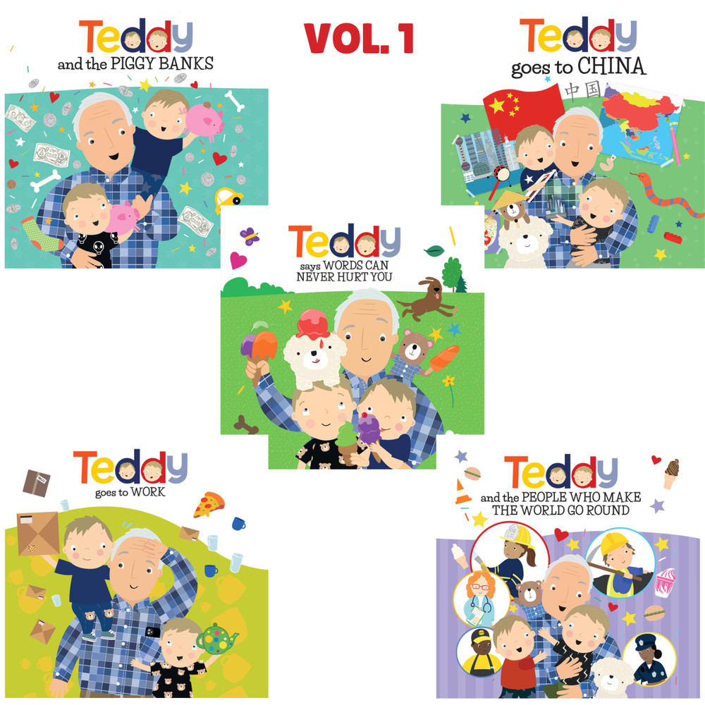 New Teddy Vol. 1 5-Book Illustrated Box Set Picture Books Ryan Cohen