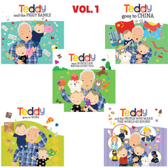 New Teddy Vol. 1 5-Book Illustrated Box Set Picture Books Ryan Cohen