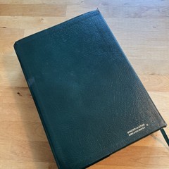 1985 NIV Study Bible Forest Green Bonded Leather Indexed Zondervan Red Letter