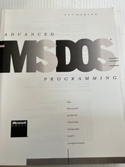 Advanced MS-DOS Programming Book Ray Duncan Microsoft Press 1986 Vintage