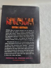Stigma by Erving Goffman PB First Thus Very Good 1963 Vintage Books! Exc.