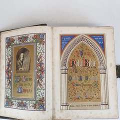 Holy Bible 1861 Antique George E Eyre London Large 9″ x 12″ 3″ Thick Metal Edge