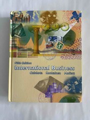 International Business (The Dryden Press series in management) 5th HC Acceptable