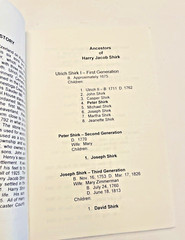 Harry Jacob Shirk Family History Family Schiirch Genealogy 30 Pages 1999 Book