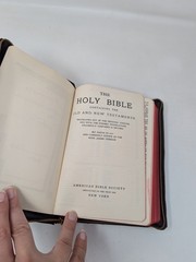 Vintage American Bible Society Holy Bible Leather Zip Zipper Maps 1961 50s 60s