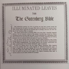 Revelation Gutenberg Bible Illuminated Facsimile Leaf 1961 Cooper Sq. Publishers