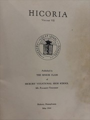 Vtg 1944 “Hicoria” Vol VII , Mt. Pleasant Twp, PA High School Yearbook May 1944