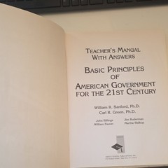 With Answers Basic Principles of American Government 21st Century PB Sanford