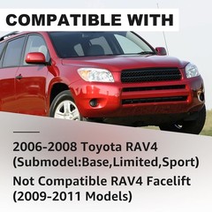 Headlights Assembly Compatible with 2006 2007 2008 Toyota Rav4 Black Headlamp Re