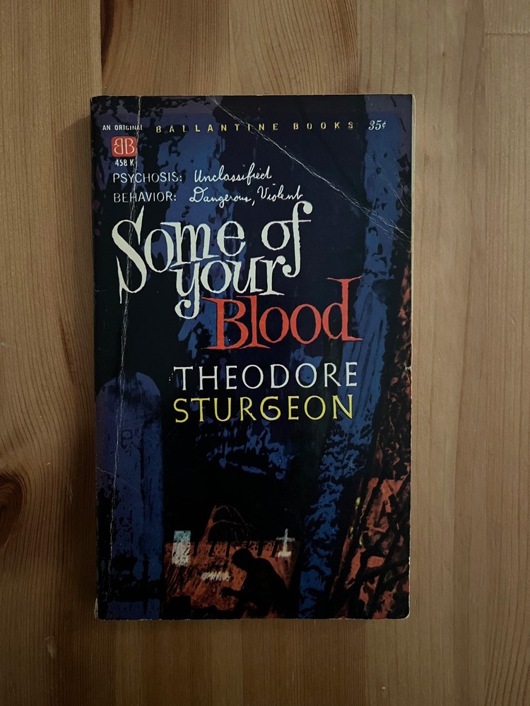 Vintage Paperback Horror Some of Your Blood Theodore Sturgeon 1961 First Edition
