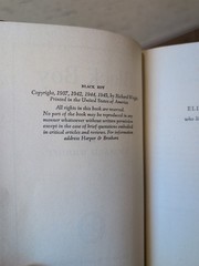 Black Boy Richard Wright 1945 HC DJ Harper & Bros Vintage Book Free Shipping
