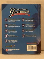 Remy Glencoe United States Government: Democracy in Action Hardcover Book