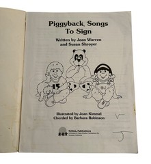 Piggyback Songs to Sign Totline Books Paperback Homeschool Books