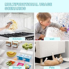 17.7in x 5ft Clear Matte Contact Paper Roll Self-Adhesive Vinyl Book Shelf Liner