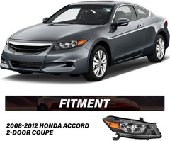 BRYGHT Headlight Assembly Replacement for 2008-2012 Honda Accord Coupe 2-Door OE