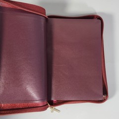 St Joseph Personal Size NAB New American Bible Revised Burgundy Full Zip Cover