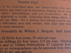 William Margolis, Miscellaneous Man No. 8, August 1956. Poetry.